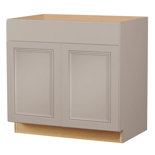 Diamond NOW Wintucket 36-in W x 35-in H x 23.75-in D Cloud Gray Door and Drawer Base Fully Assemb... | Lowe's