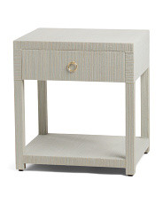 22x24x18 One Drawer Rafia Side Table | Marshalls
