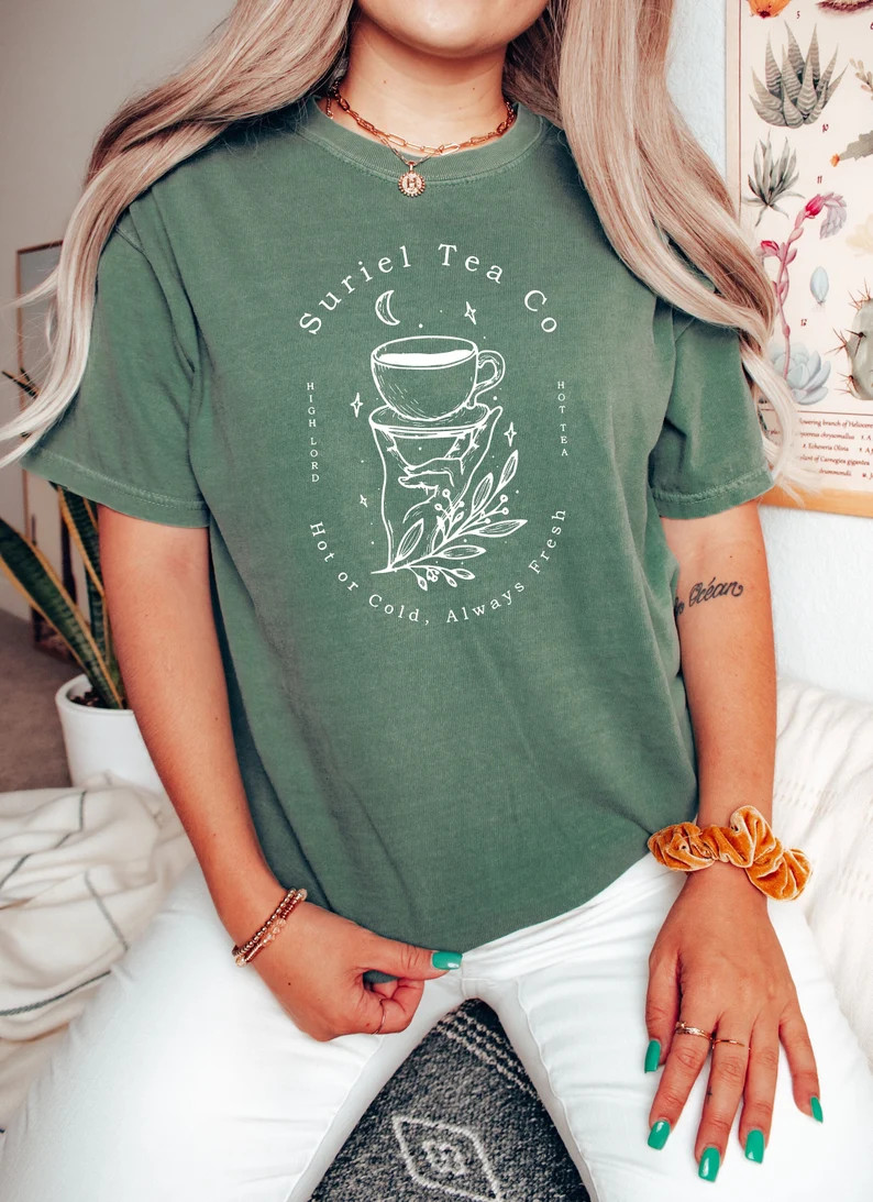 Comfort Colors Suriel Tea Co t-shirt, The Night Court Shirt, A Court of Thorns and Roses Court of... | Etsy (US)