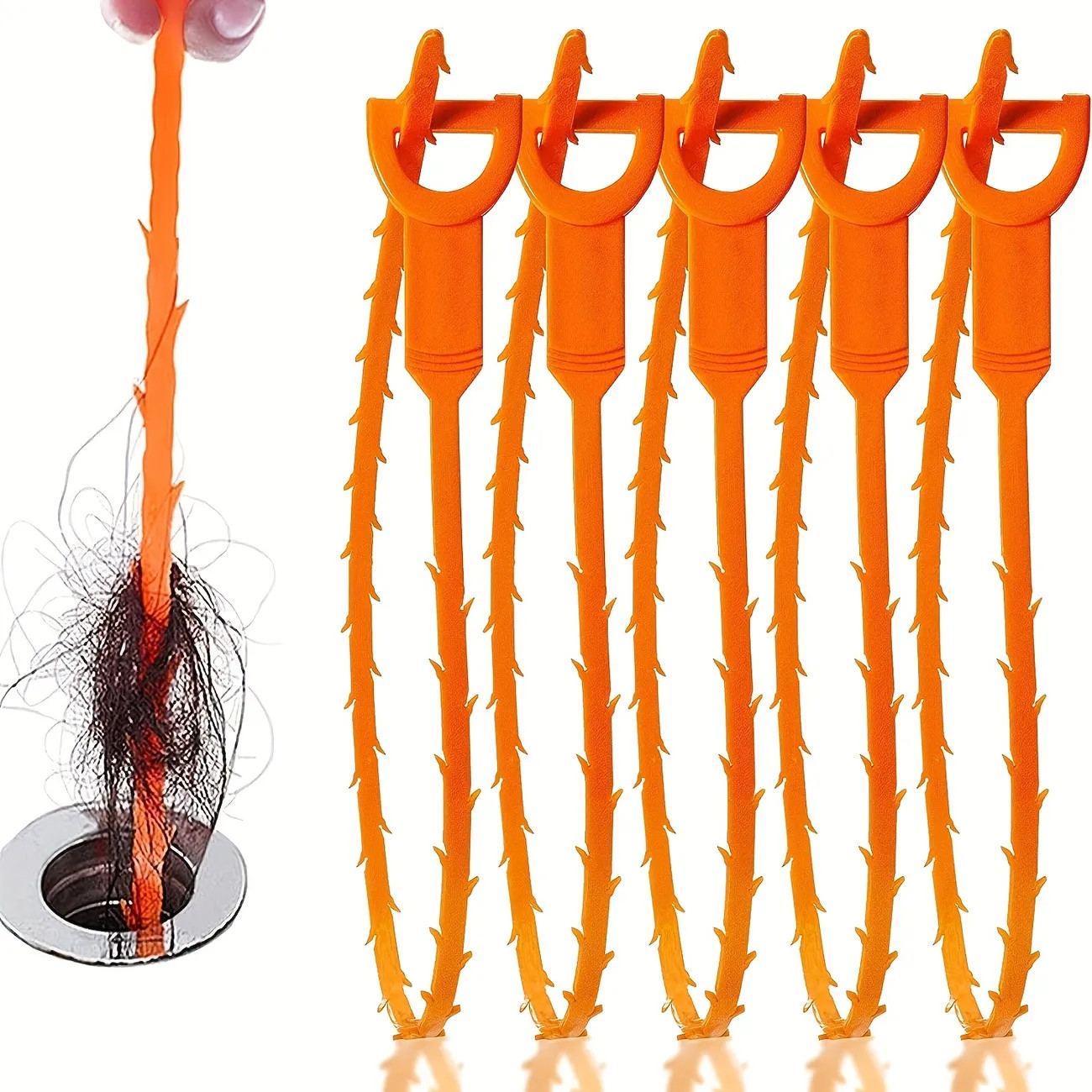 5 Pack 25inch Drain Clog Remover Snake Drain Cleaner Hair Clog Remover Tool Shower Drain Kitchen ... | Temu Affiliate Program