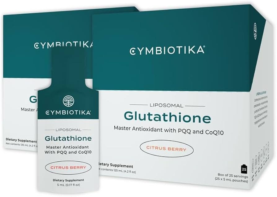 CYMBIOTIKA Liposomal Glutathione Supplement – PQQ, CoQ10 & Antioxidants for Detox, Brain, Energ... | Amazon (US)