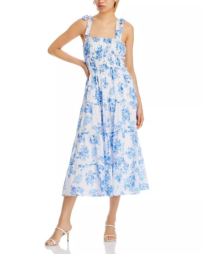 Floral Tie Strap Midi Dress - 100% Exclusive | Bloomingdale's (US)