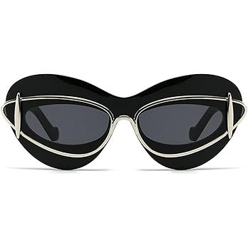 laureles Fashion Lips Cat Eye Sunglasses for Women Vintage Y2K Sun Glasses Ladies Gradient Black ... | Amazon (US)