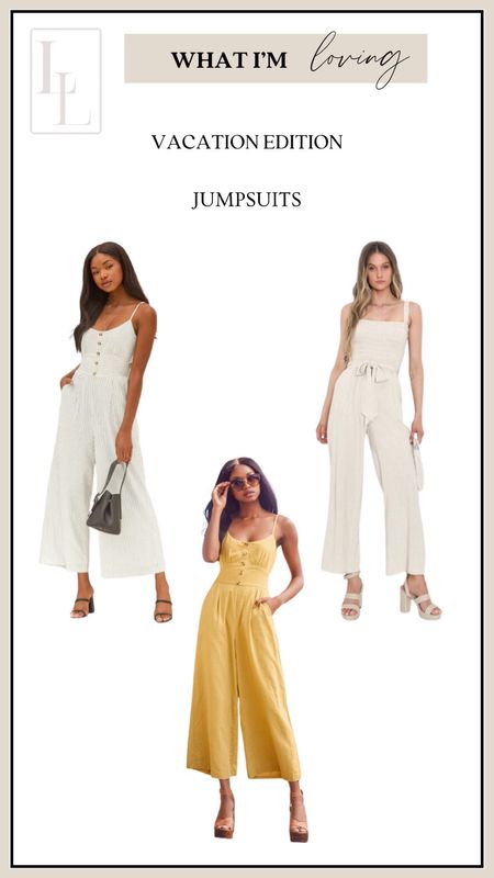 Resort wear, neutral jumpsuit, neutral beach wear, beach wear, vacation wear, jumpsuit, linen jumpsuit, vacation jumpsuit, resort jumpsuit, striped jumpsuit, tie-back jumpsuit, culotte jumpsuit, summer jumpsuit, beige jumpsuit, wide leg jumpsuit, smocked jumpsuit, yellow jumpsuit, vacation outfit, spring outfit, summer outfit, white jumpsuit, travel outfit 

#LTKstyletip #LTKSeasonal #LTKtravel