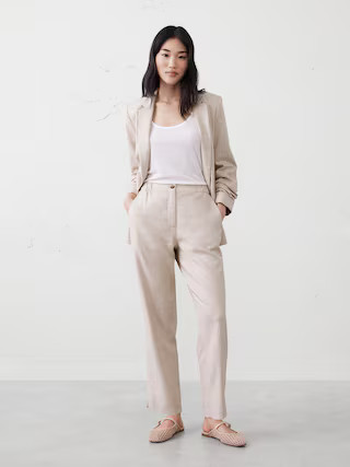 Tapered Linen-Blend Pull-On Pant | Banana Republic Factory | Banana Republic Factory