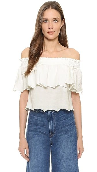 Somedays Lovin Bohemia Off Shoulder Top - Bone | Shopbop