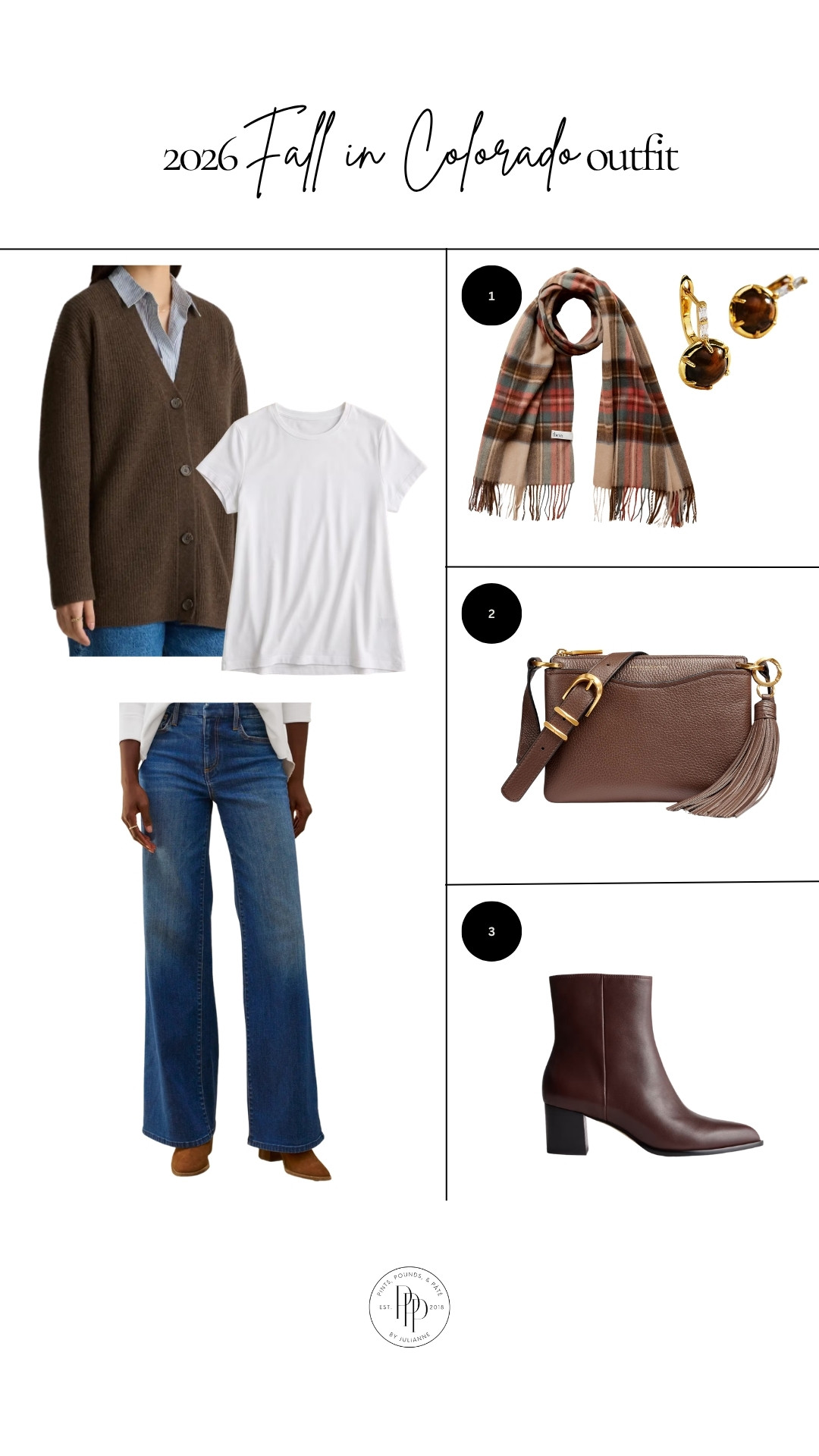 Colorado fall outfit inspo! 🍂 Cozy layers, wide leg jeans and rich brown accessories make the perfect mountain town outfit! 🤎 

 #LTKootd #LTKSeasonal #LTKSaleAlert