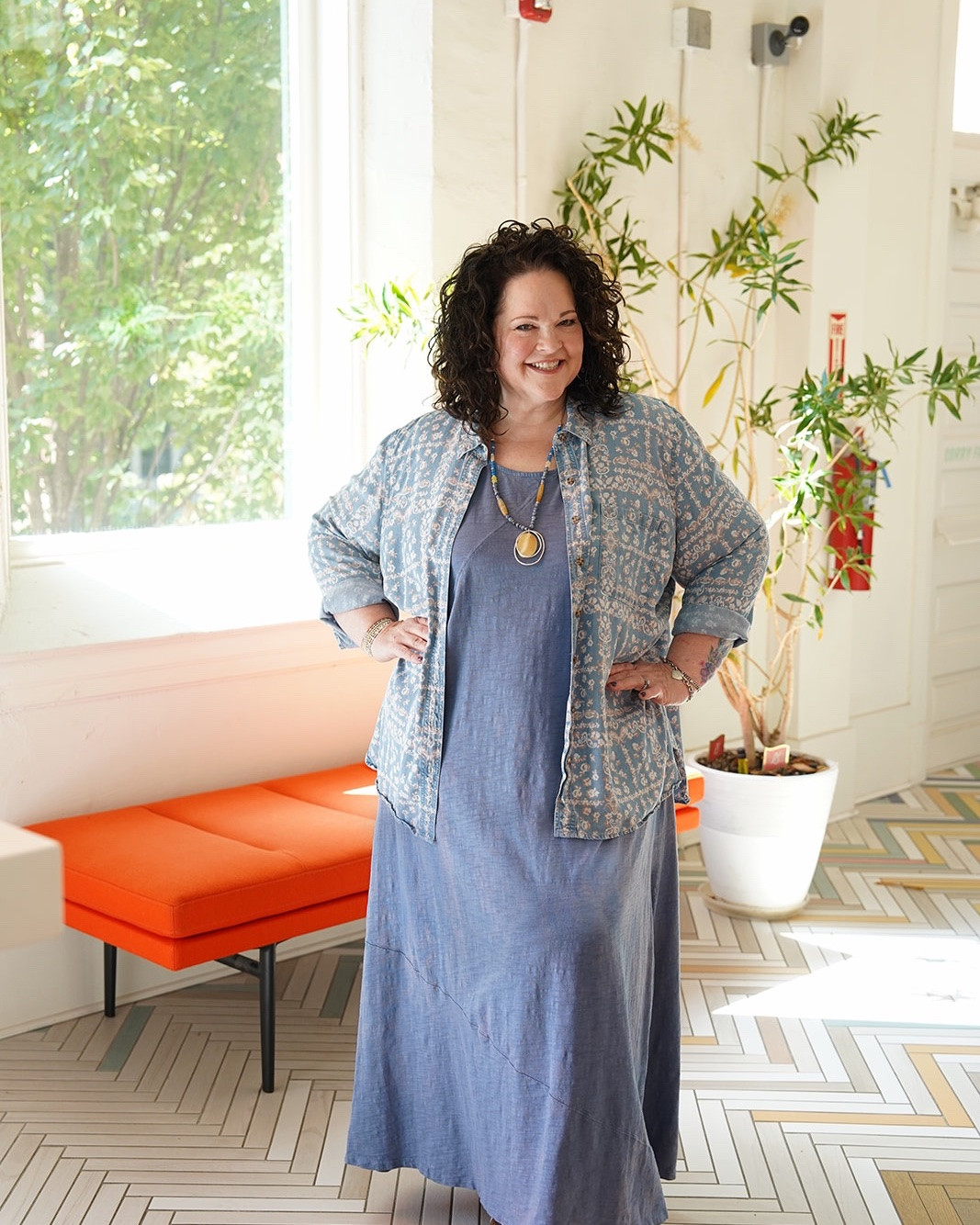 Fall dressing doesn’t have to mean giving up comfort! 🤎💙 This soft blue Seams of Serenity pullover dress is SO comfortable, and I love the way the diagonal seaming creates such a flattering shape. I layered it with this beautiful blue floral TENCEL™ big shirt for a little extra dimension and paired it with the prettiest brown leather crossbody and handwoven huaraches.

The shoes are incredibly soft and comfortable—I already know they’re coming with me on my next trip! ✈️

And this gorgeous Amber Horizon necklace? It has already SOLD OUT! These pieces are selling quickly, so if you see something you love, don’t wait. 🍂

#ColdWaterCreek #ad #PlusSize #plussizemodel #fallcozyfit

#LTKgrwm #LTKootd #LTKPlusSize