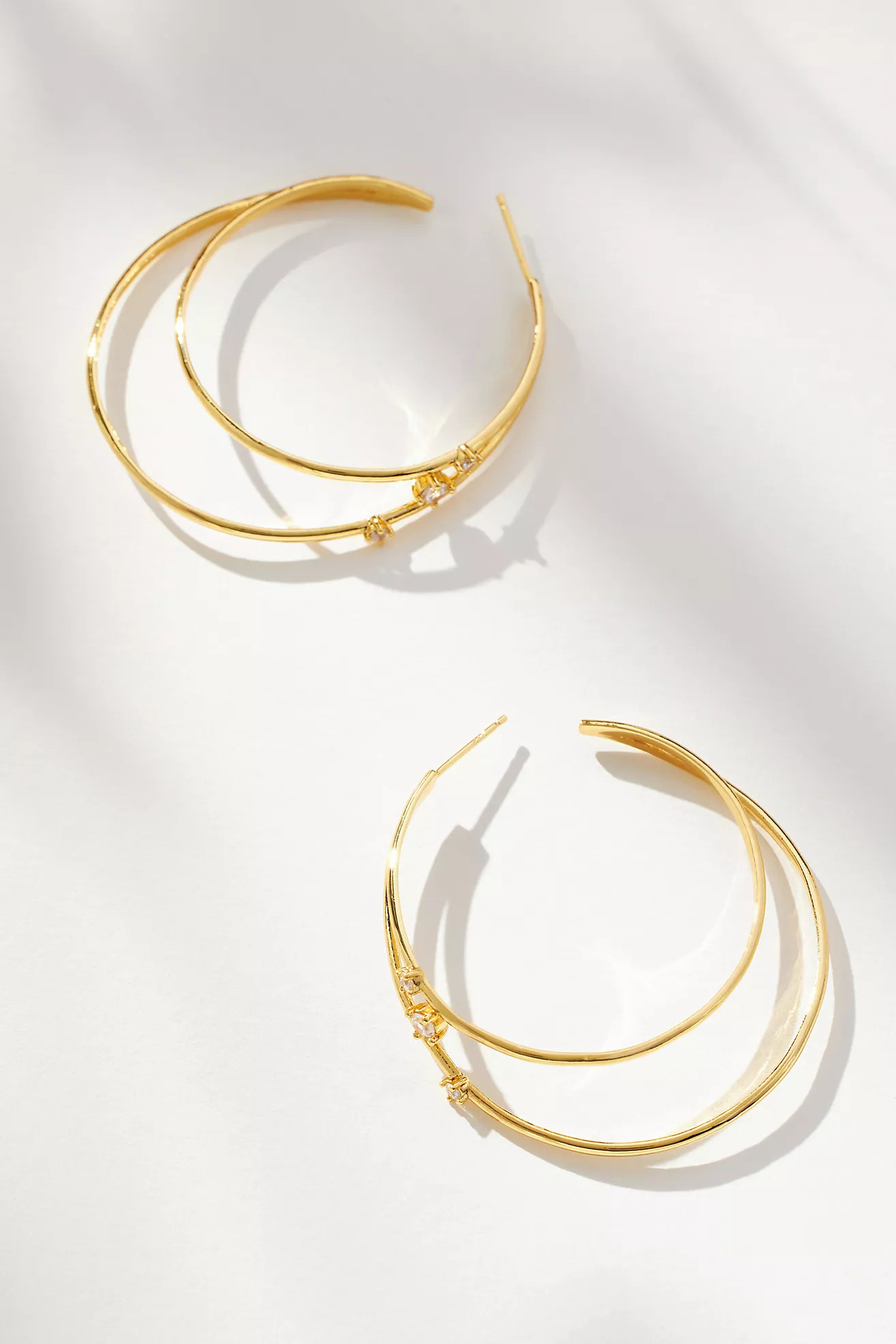Crystal Double Hoop Earrings | Anthropologie (US)