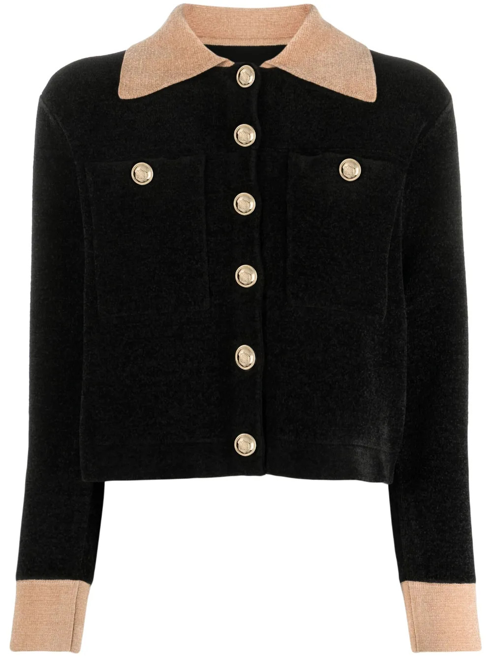 embossed-button knit cardigan | Farfetch Global