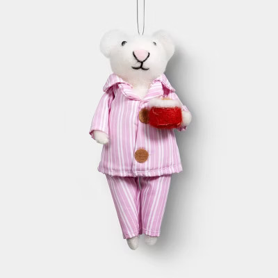 Wondershop Felt Mouse in Pink Pajamas Ornament from Target