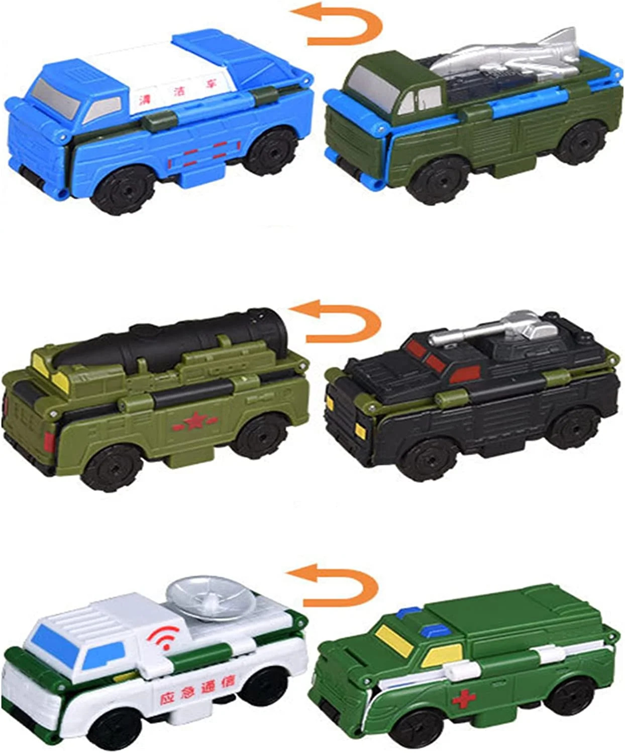 3pcs Anti-Reverse Car Toy Set, 360 Degree 2-in-1 Flip Transformation Cars Toys Collection of Chil... | Walmart (US)