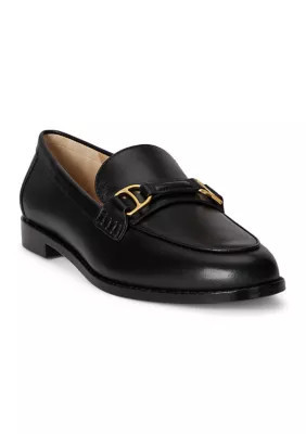 Lauren Ralph Lauren Women's Tasha Leather Loafer, Black, 6.5M | Belk