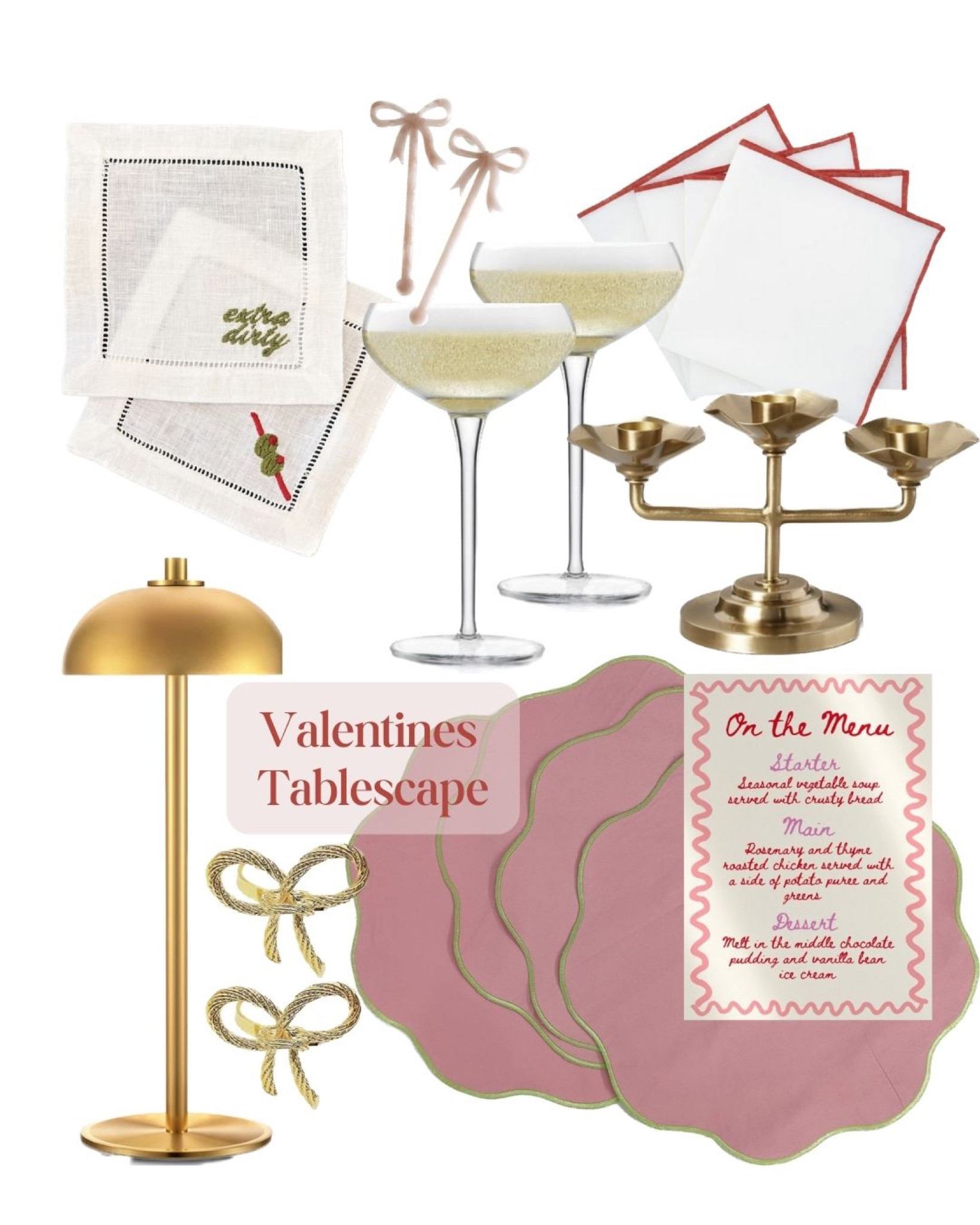 A cute Valentine’s Day tablescape for a special date night or galentines! 🎀💖🍸 #valentinesday #galentines #tablescape #hosting

#LTKparties #LTKMostLoved #LTKhome