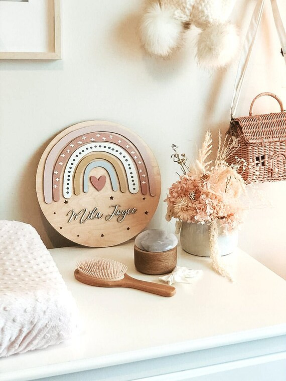 Nursery Decor Wood Baby Name Sign Personalized New Baby Gift Baby Name Plaque Newborn Name Sign R... | Etsy (US)