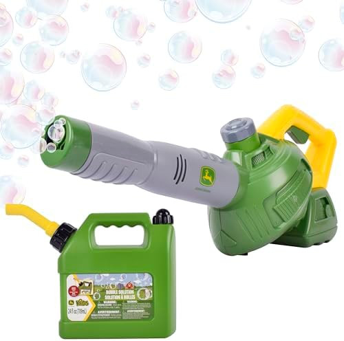John Deere Bubble Leaf Blower Toy for Kids Includes 24oz Bubble Refill Gas Can, Outdoor Bubble Ma... | Amazon (US)
