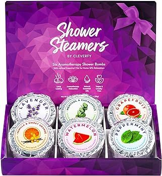 Cleverfy Shower Steamers Aromatherapy - Compact Variety Pack of 6 Shower Bombs with Essential Oil... | Amazon (US)