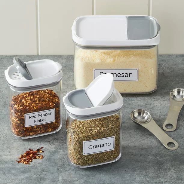 Better Homes & Gardens Shake & Store 3 Pack Container Set with Labels | Walmart (US)