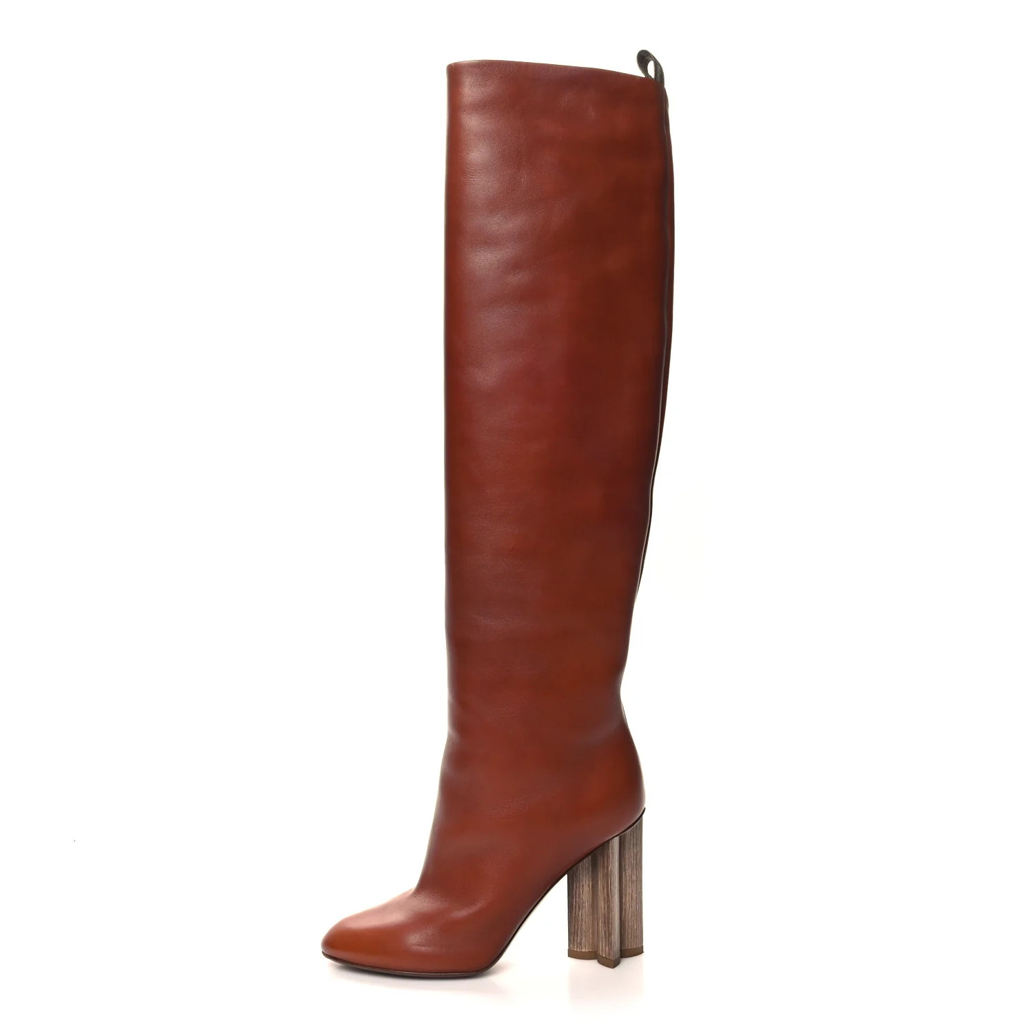 Calfskin Silhouette High Boots 36 Cognac | FASHIONPHILE (US)