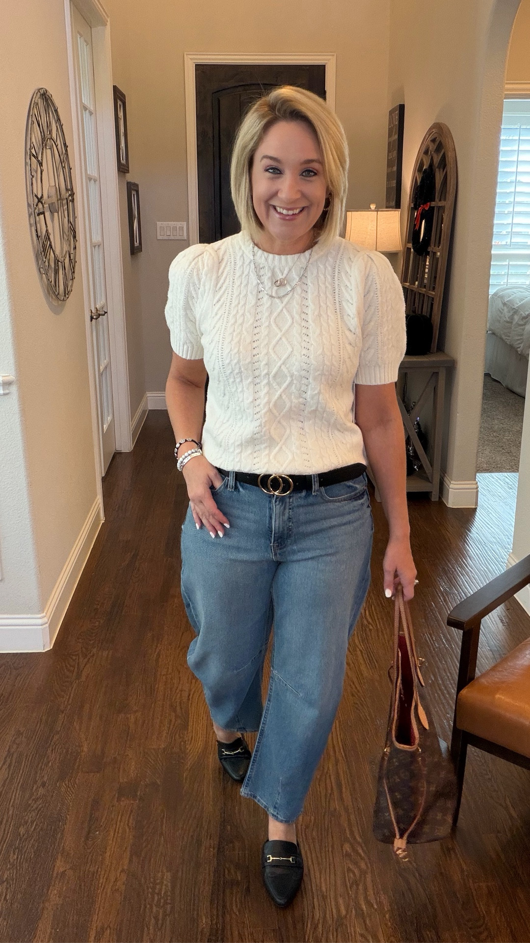 🛒Adding a few key pieces to my closet with each season can always make me feel refreshed and ready for change! 
This button up denim blouse is ADORABLE! 

I was hesitant with the denim on denim trend and let me share…I love it! This top will go fast so grab your true size! 

The puffy sleeve short sleeve sweater is SOFT! This is a must have 🫶🏻

#LTKItBag #LTKSeasonal #LTKOver40