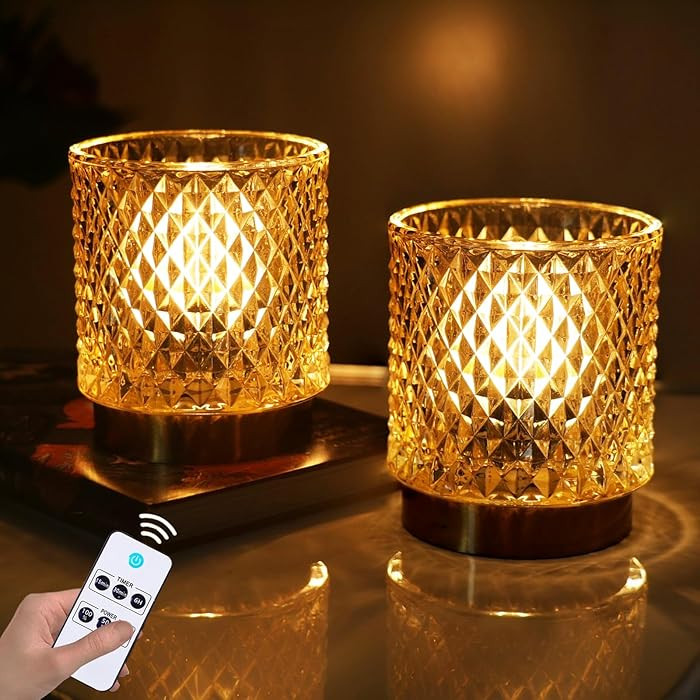 Battery Operated Lamp - Stylish Small Lamps Decorative with Timer & 3 Light Modes, No Plug in Lam... | Amazon (US)