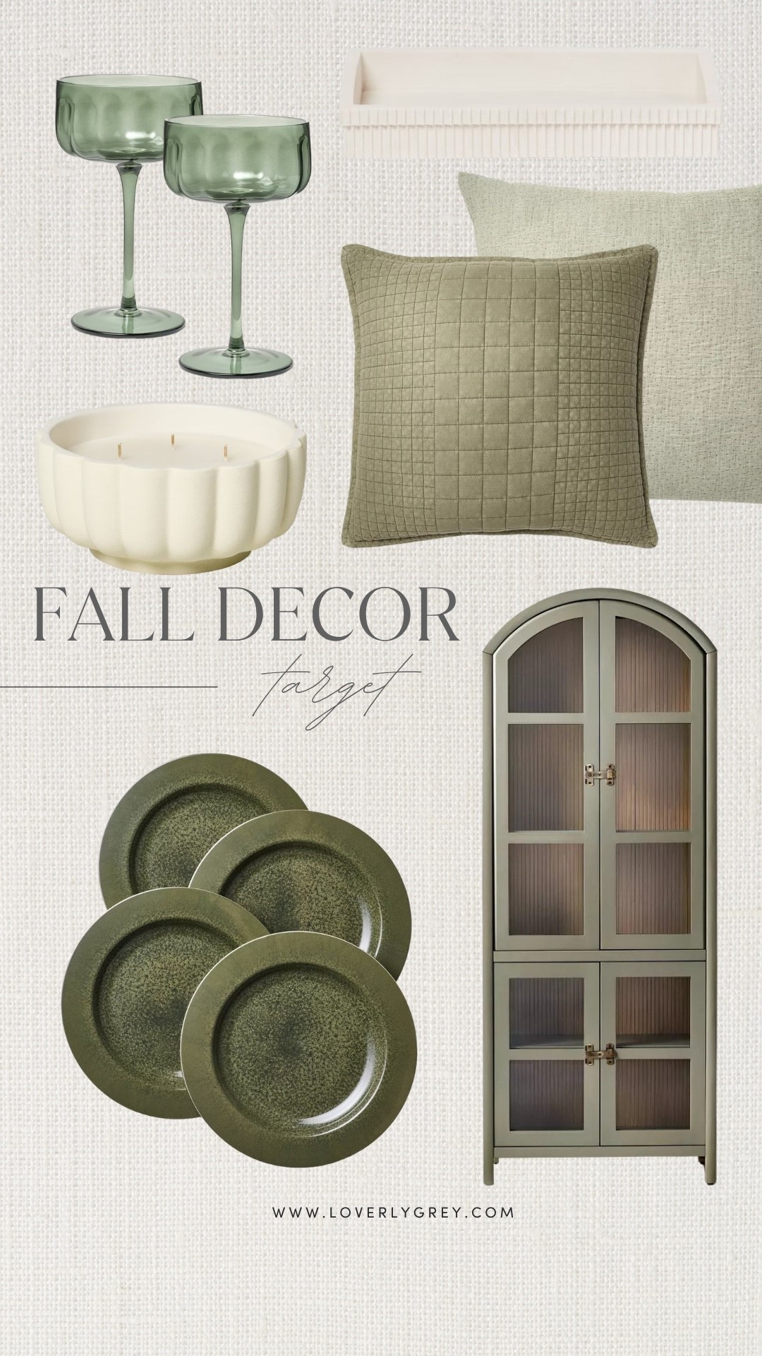 Bring earthy color into your home with these green Target fall decor finds featuring pillows, dinnerware, glassware, candles, and statement furniture. The muted green palette pairs beautifully with wood tones and neutral decor for an elevated seasonal look. These affordable Target home pieces make it easy to decorate for fall while keeping your space feeling fresh.

#LTKHome
