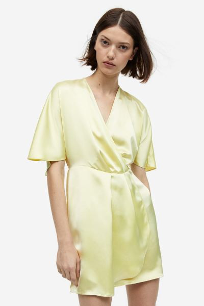 Satin Wrap-front Dress | H&M (US + CA)