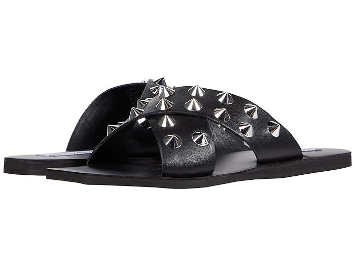 Steve Madden Spiked Flat Sandal (Black Multi) Women's Shoes | Zappos
