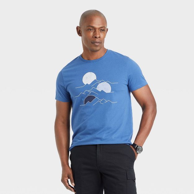 Men's Landscape Print Short Sleeve Graphic T-Shirt - Goodfellow & Co™ | Target