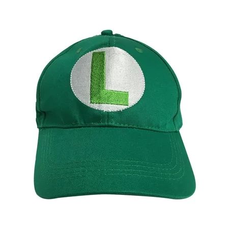 Luigi L Logo Green Baseball Cap Hat Super Mario Brothers Costume Nintendo Kart | Walmart (US)