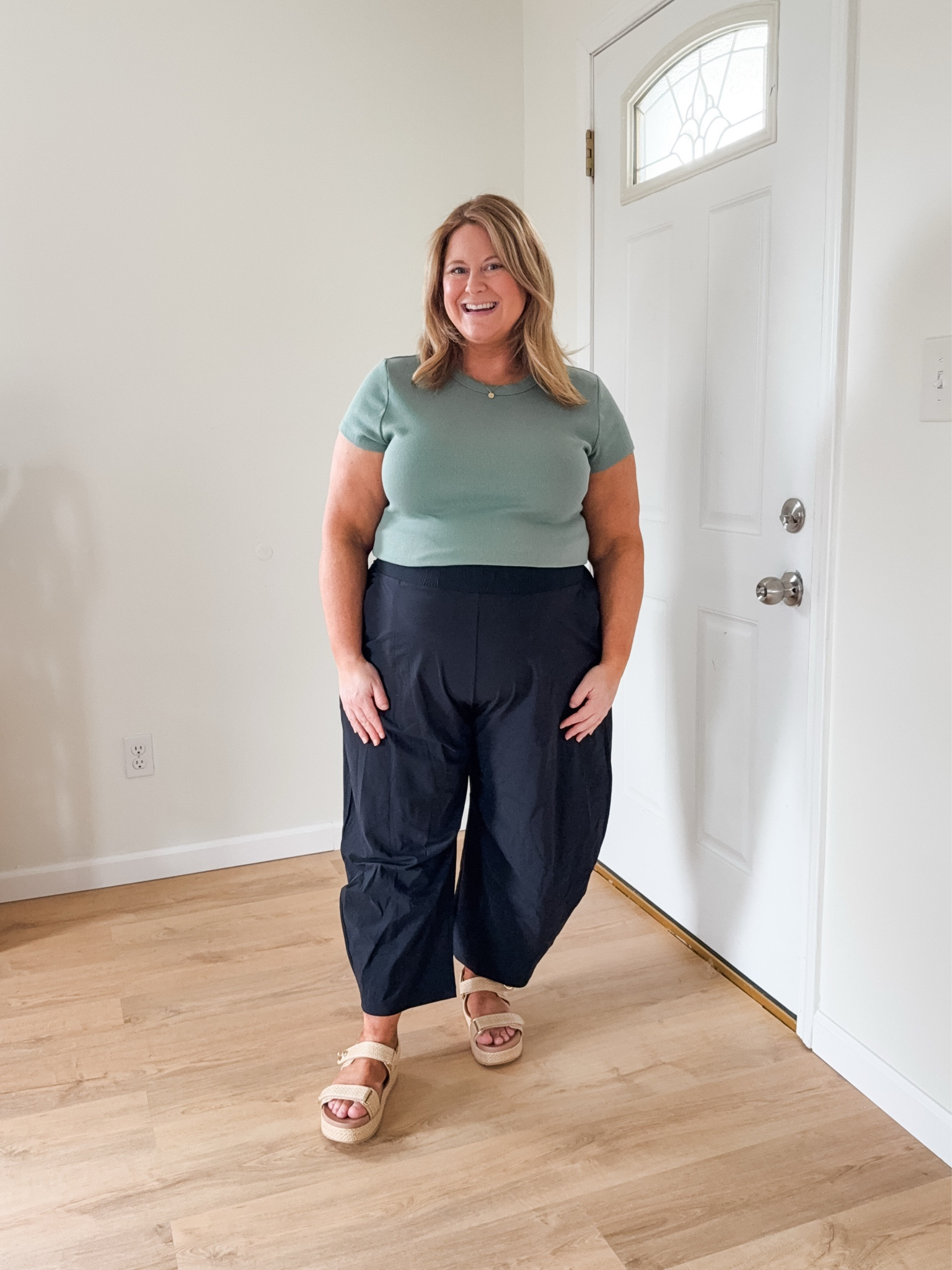 Wearing an XL in my Old Navy ribbed tee and an Xl petite in my barrel pants.  

#LTKSeasonal #LTKBump #LTKMidsize