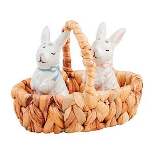 Mud Pie Bunny Salt & Pepper Basket Set | Emma Lou's Boutique