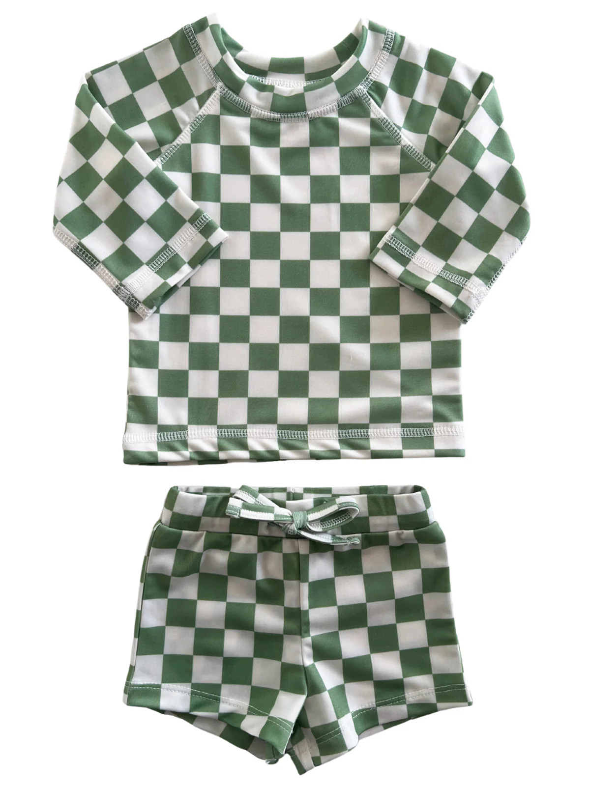Lime Checkerboard / Mar Rashguard Set / UPF 50+ | SpearmintLOVE