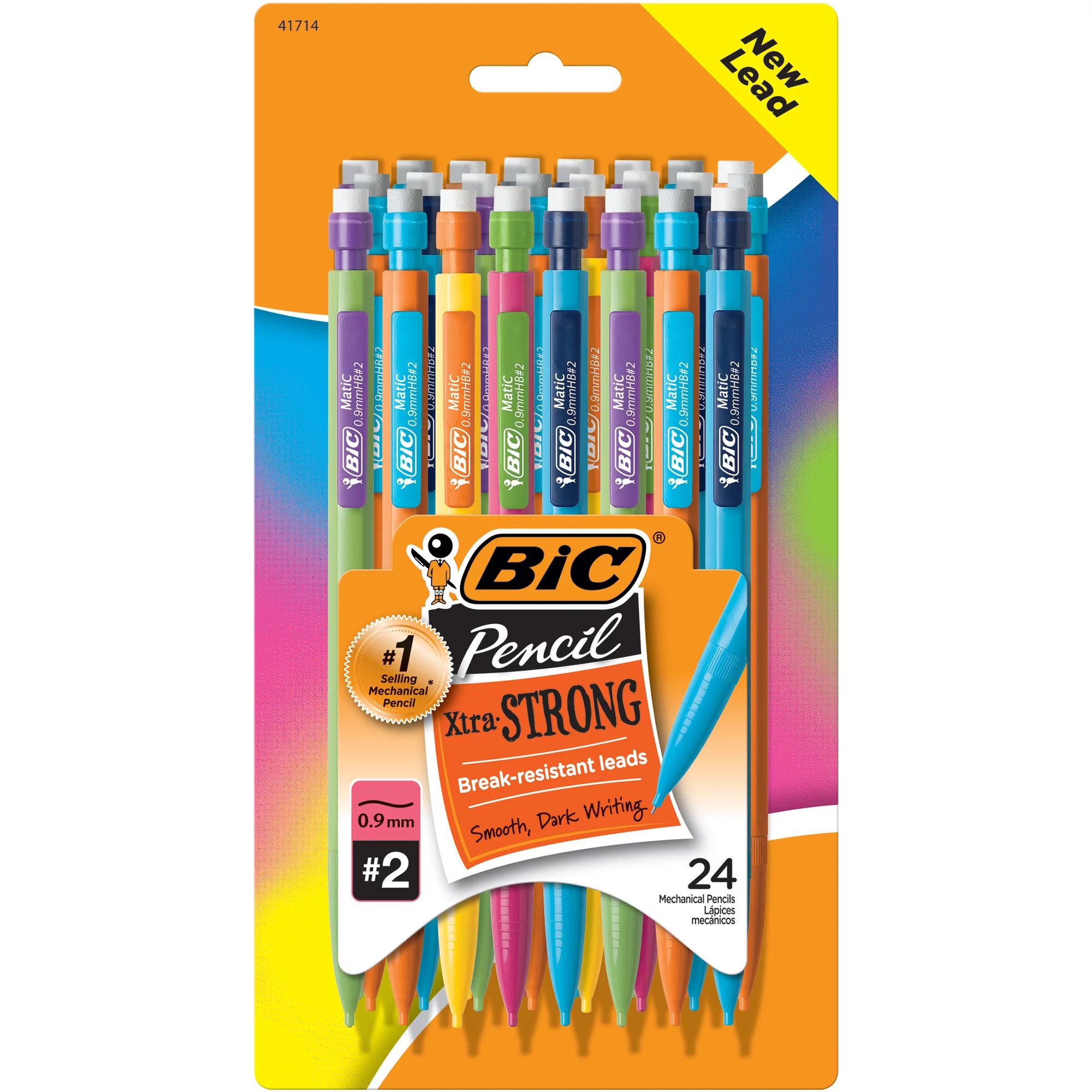 BIC Xtra-Strong Thick Lead Mechanical Pencil, Black, Thick Point (0.9mm), 24-Count | Walmart (US)