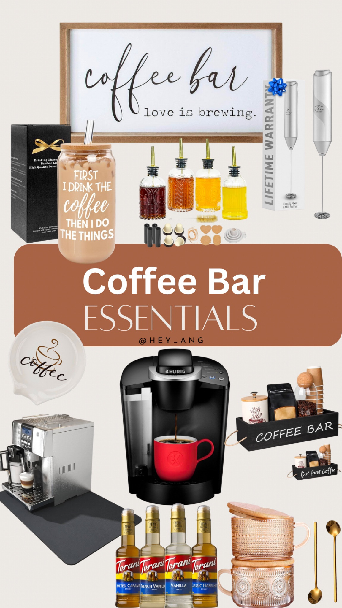 Coffee bars are trending. Here are my picks for a coffee bar. I love the glass flavor bottles. It looks more aesthetically pleasing on a counter.  The black coffee maker mat  helps keep your coffee bar tidy.

#LTKHome #LTKGiftGuide