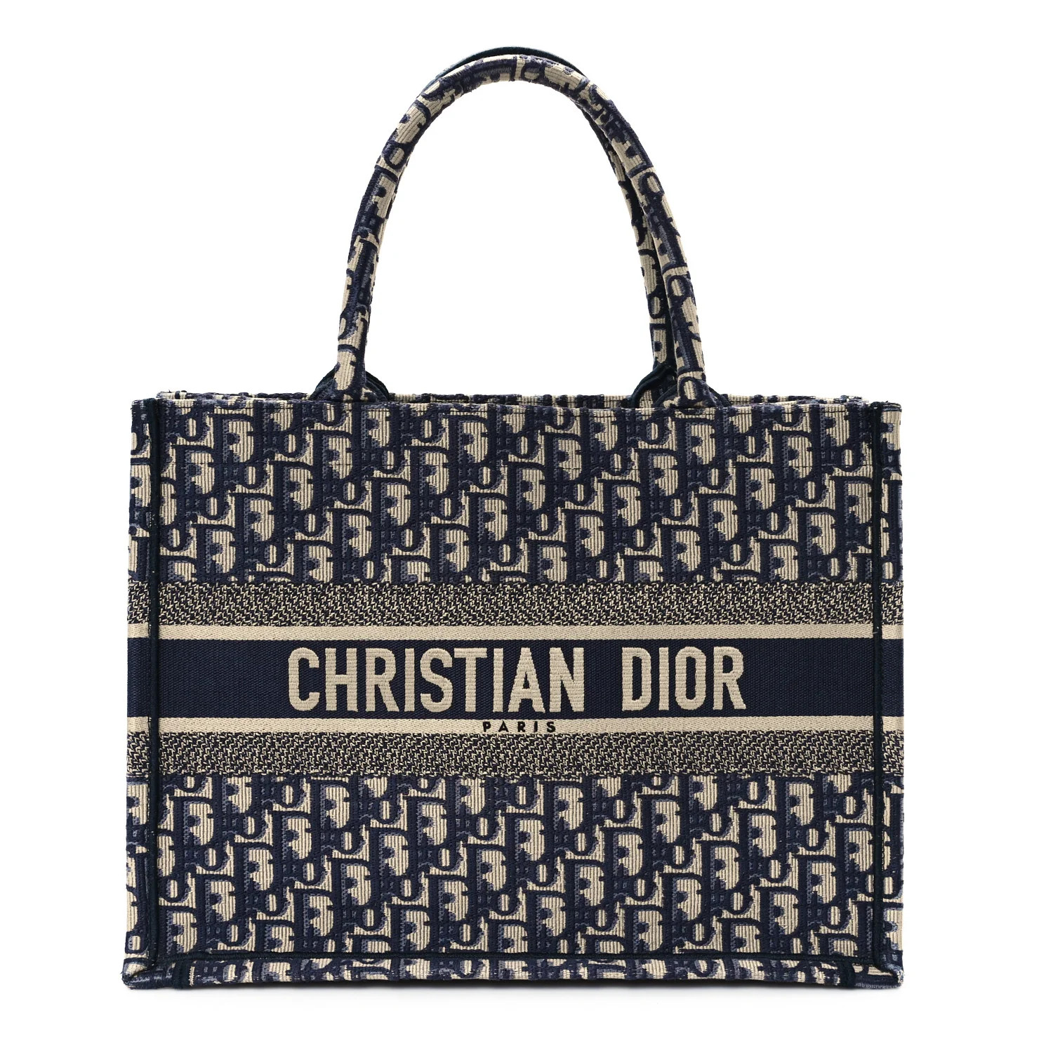 Oblique Medium Book Tote Blue Multicolor | FASHIONPHILE (US)