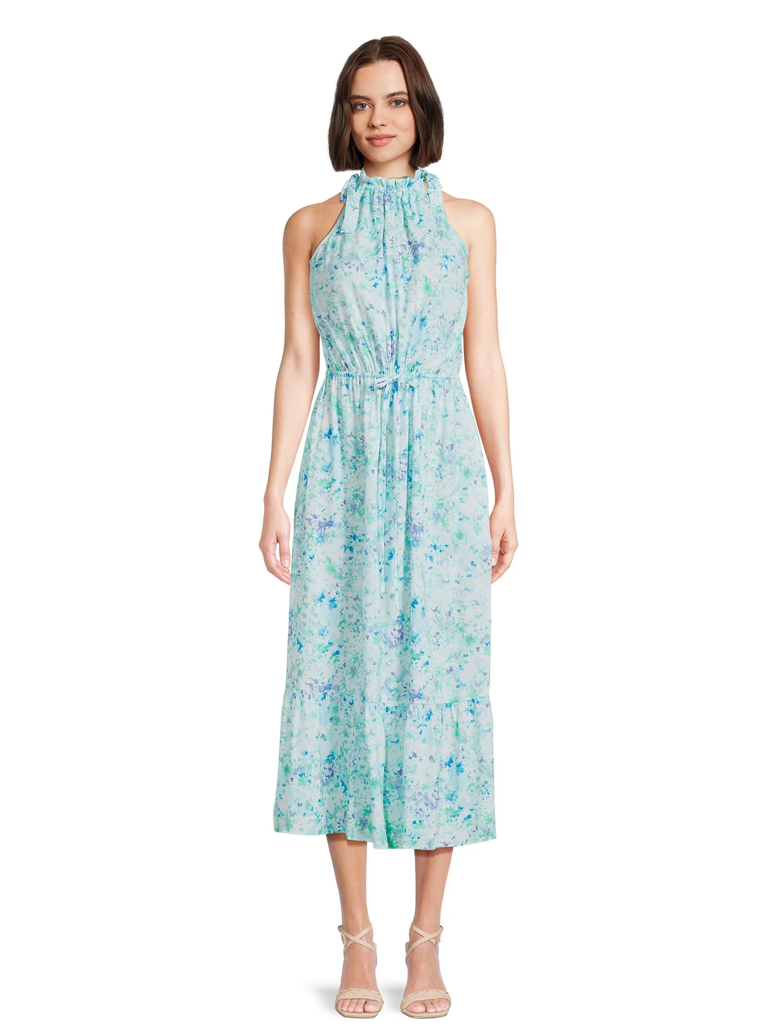 Time and Tru Women’s Halter Maxi Dress | Walmart (US)