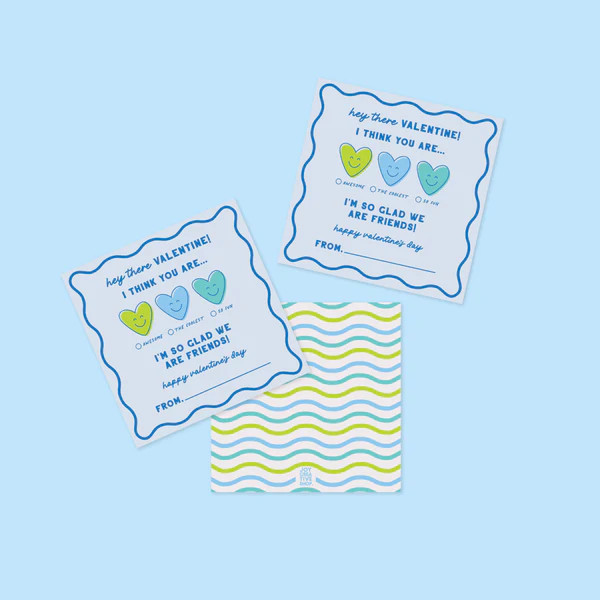 Kid's Emotions Valentines - Blue | Joy Creative Shop