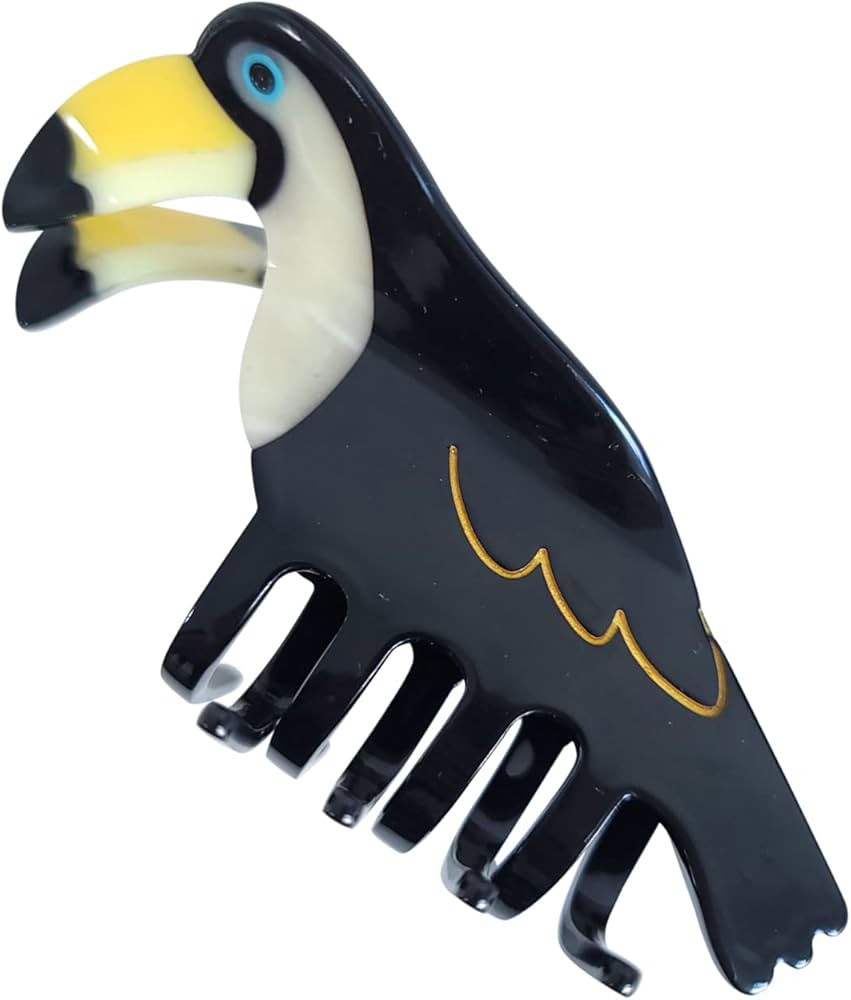 Big Toucan Claw Clips,Cellulose Acetate Hair Clips,Big Claw Clips for Women | Amazon (US)