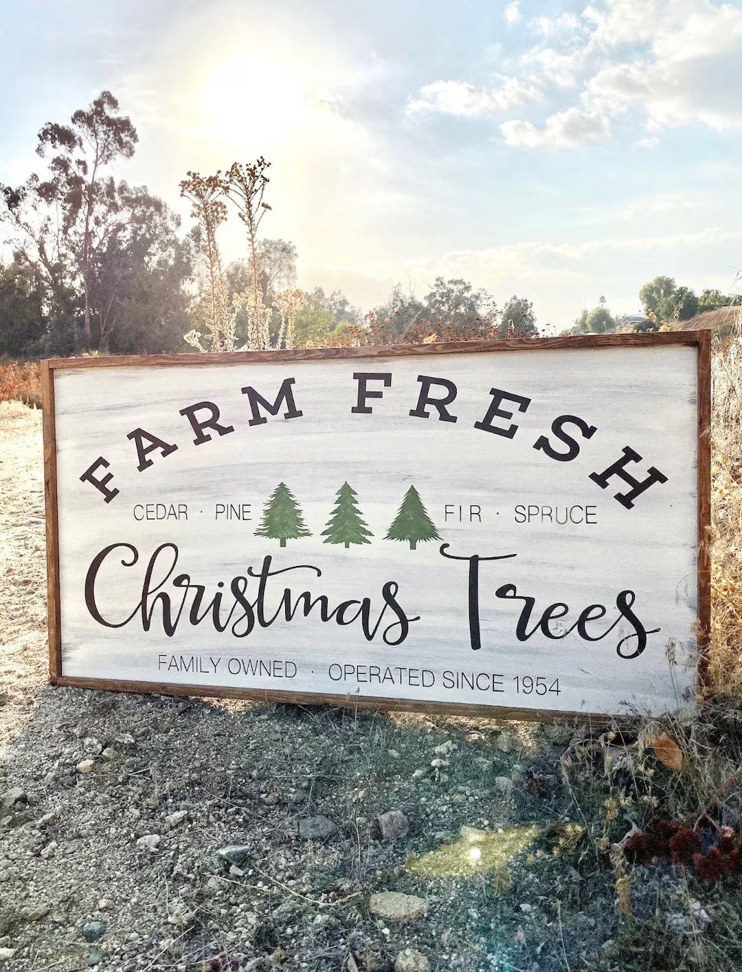 Large Farm Fresh Christmas Trees | Christmas Sign | Christmas Decor | Christmas | Christmas Trees... | Etsy (US)