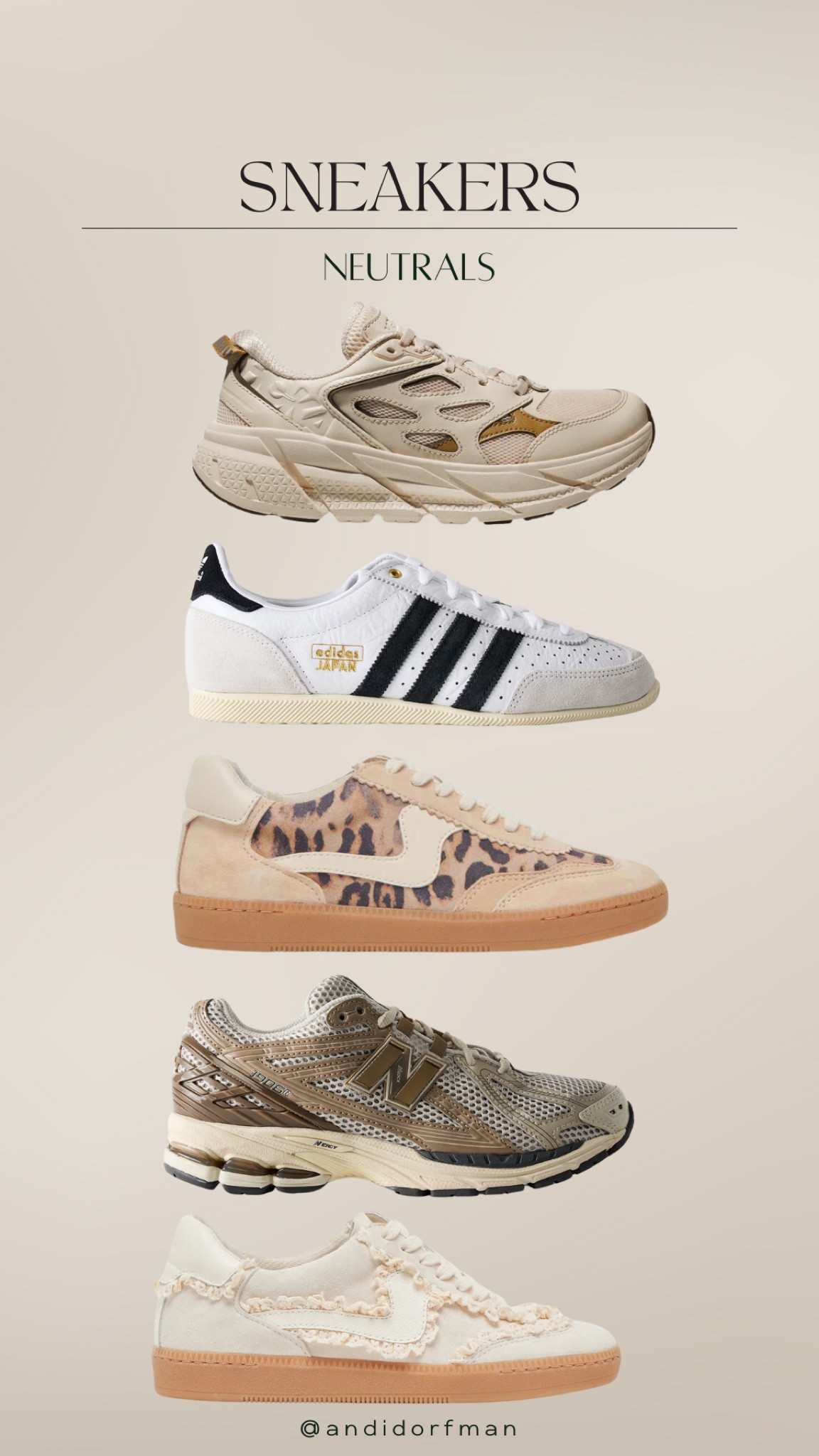 Cute, neutral sneakers that are perfect for a casual fit!