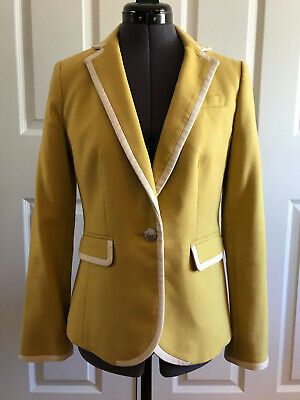 Are You Ready for Spring? Banana Republic WomansSize2 Yellow Blend Cotton Blazer | eBay US