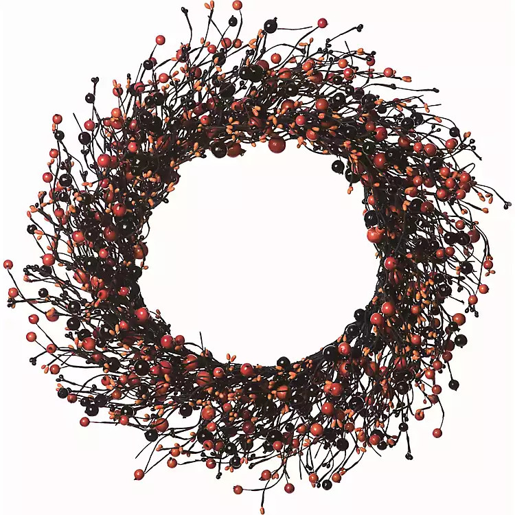 Red and Black Berry Twig Halloween Wreath | Kirkland's Home