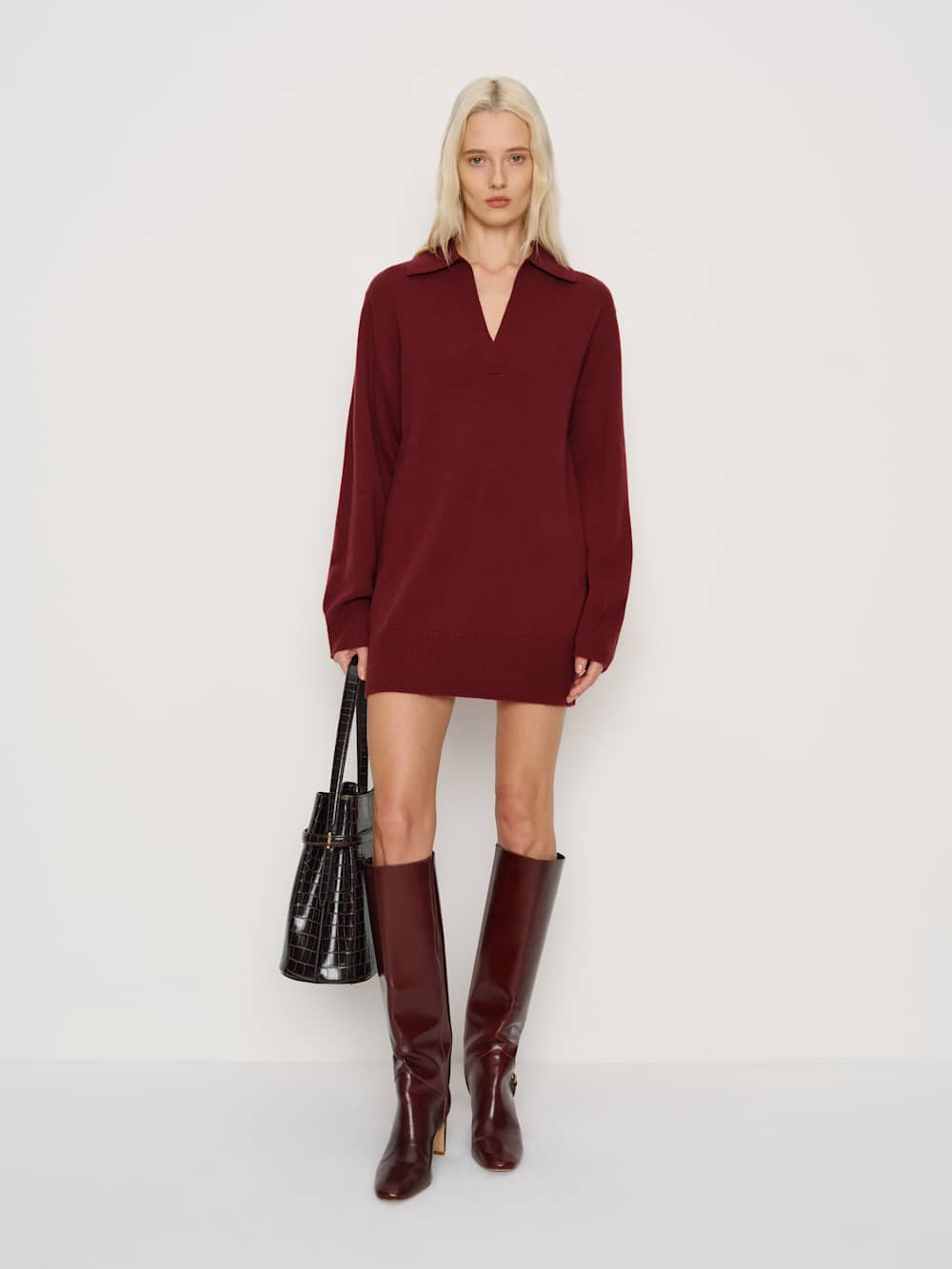 Maeve Cashmere Polo Dress | Reformation (Global)