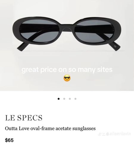 Always looking for a great pair of sunglasses, these are them. Great shape and price point! Black sunglasses, le specs, her gift guide

#LTKCyberWeek #LTKsalealert #LTKGiftGuide