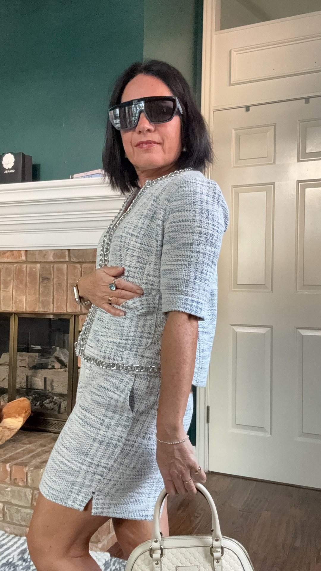 Spring look! Tweed short and jacket from Lysse 
I am 4’11” and I am wearing XS size in both pieces

#LTKgrwm #LTKootd #LTKPetite