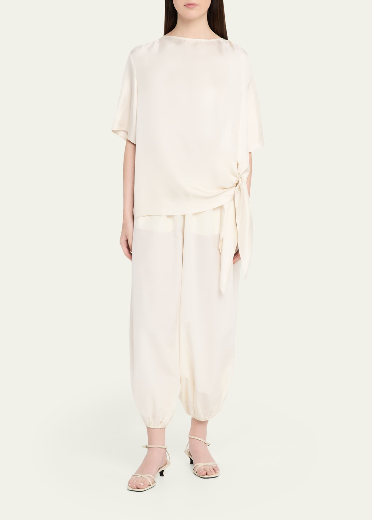 Loulou De Saison Almaya Cotton-Silk Balloon Pants | Bergdorf Goodman