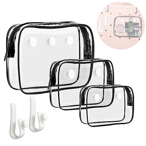 3 Packs Clear Bogg Beach Tote Bag with 2 Pack Insert Hooks Accessories for Bogg Bags Travel Makeu... | Amazon (US)