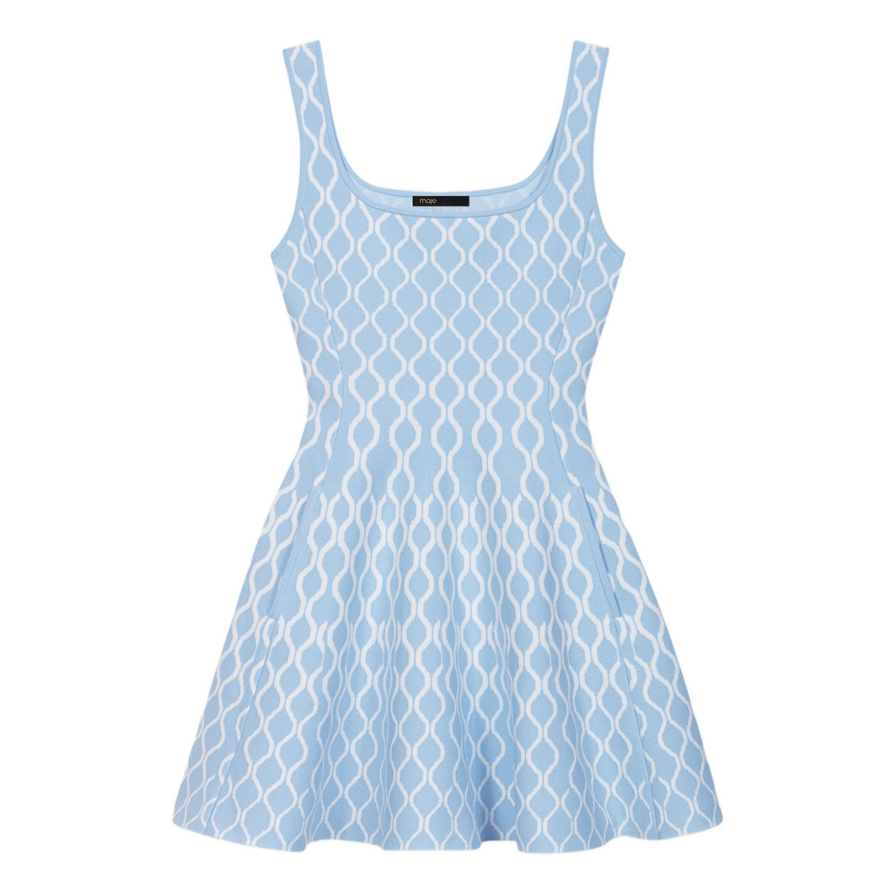 MAJE Jacquard-Knit Mini Dress - Black | Brown Thomas (IE)