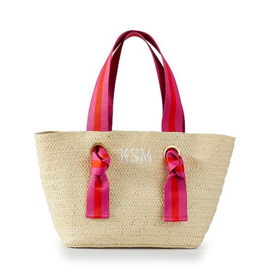 Ribbon Straw Beach Tote | Mark and Graham